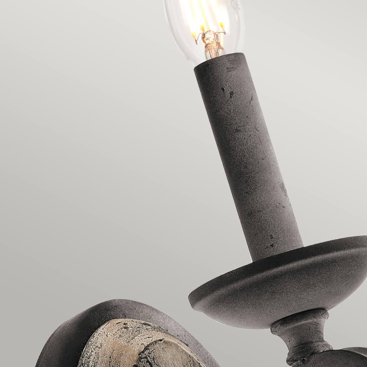 Taulbee 1-flammige Wandleuchte - Verwittertes Zink - Elsteadlighting - leuchtengrosshandel24