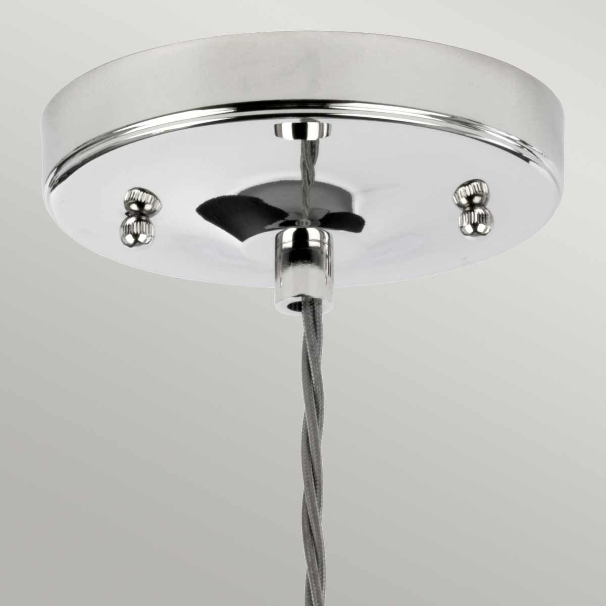 Tiber 1-flammige Pendelleuchte - Poliertes Nickel/Klarglas - Elsteadlighting - leuchtengrosshandel24
