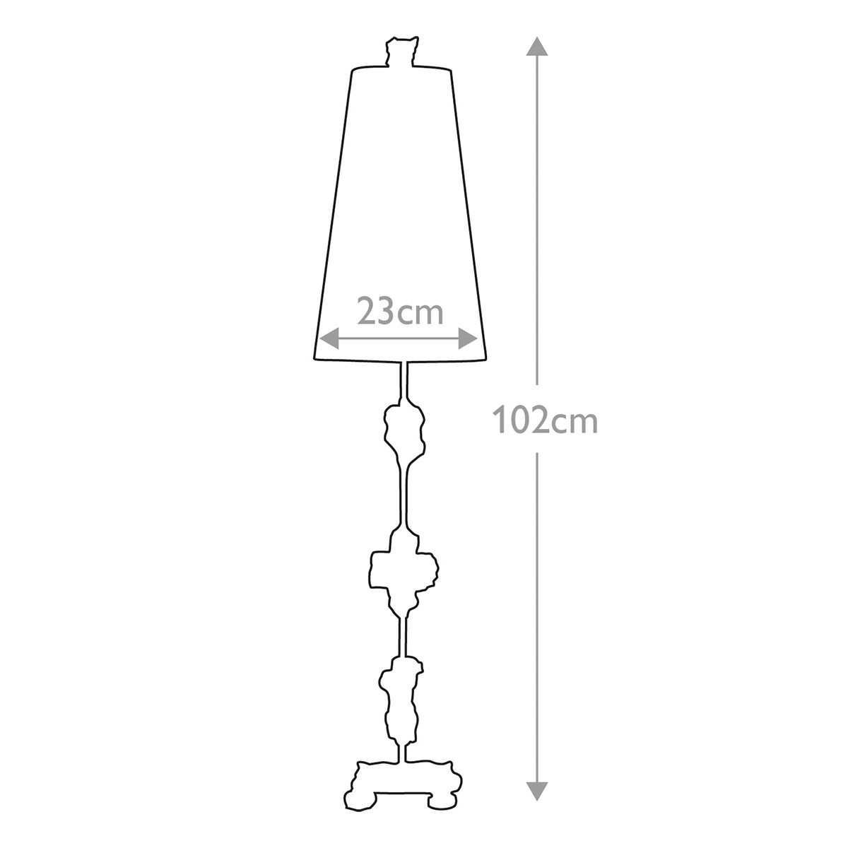 Tischlampe „Fragment“ mit 1 Licht, gealtertes Gold mit Blattgold und Schirm aus Umbraglasur - Elsteadlighting - leuchtengrosshandel24
