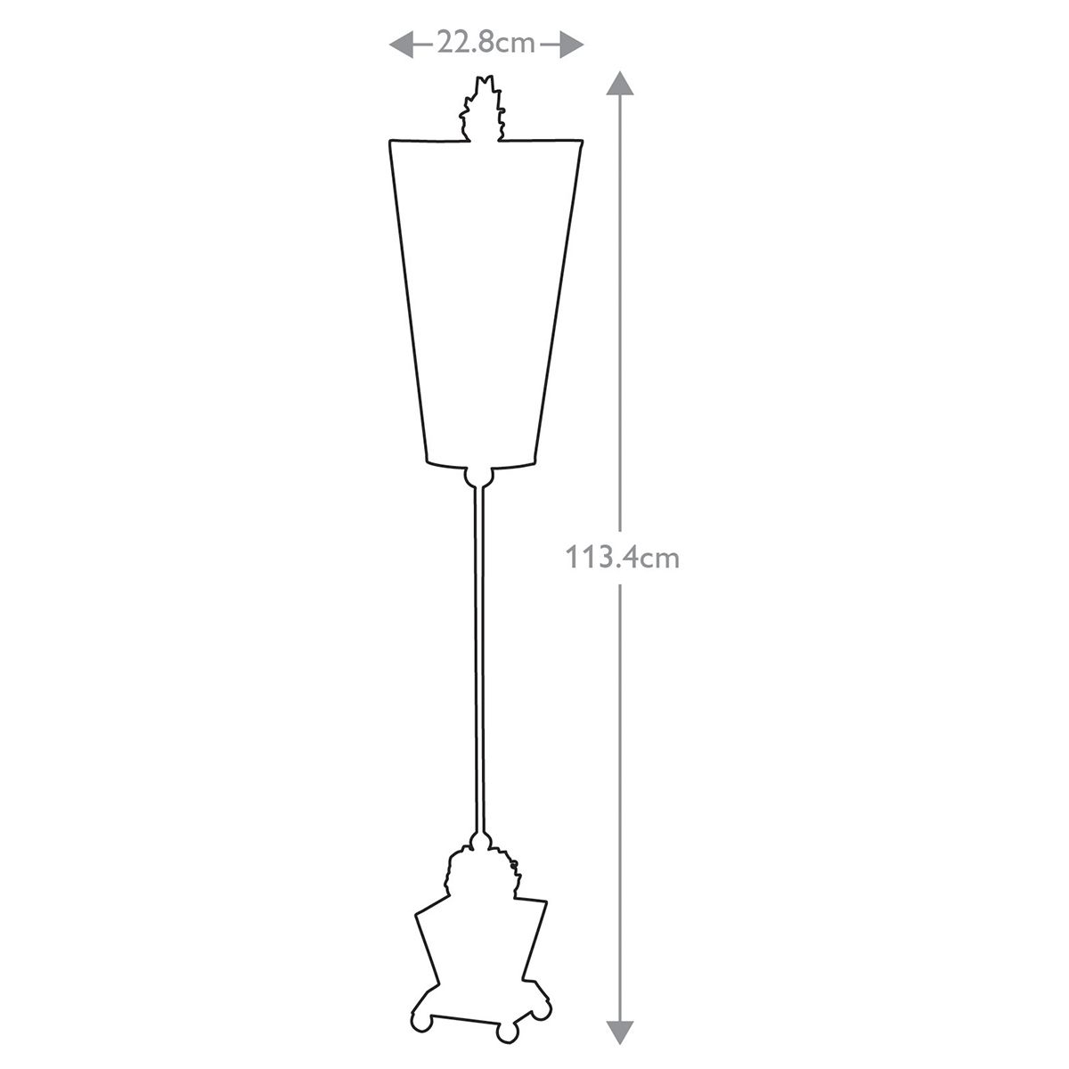 Tischlampe „Peony“ mit 1 Licht, Taupe und schwarze Streifen, Schirm in Schwarz und Taupe - Elsteadlighting - FB - PEONY - TL