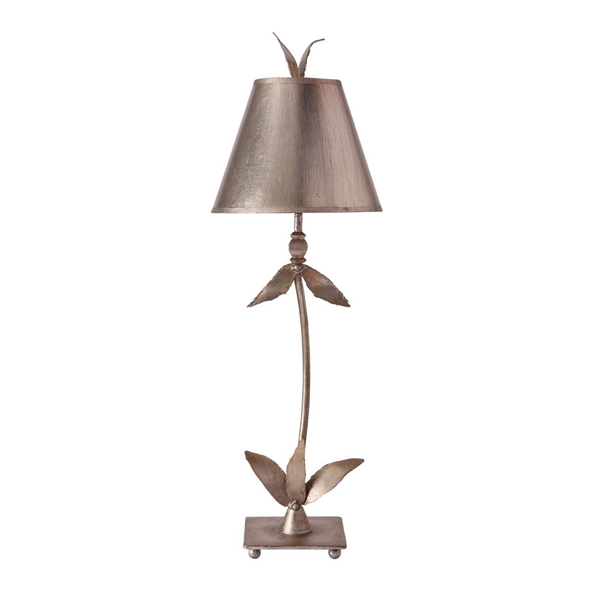Tischlampe Red Bell mit 1 Licht, Blattsilber mit silbernem Schirm - Elsteadlighting - FB - REDBELL - TL - SV