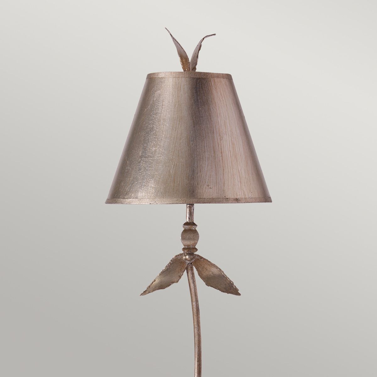 Tischlampe Red Bell mit 1 Licht, Blattsilber mit silbernem Schirm - Elsteadlighting - FB - REDBELL - TL - SV