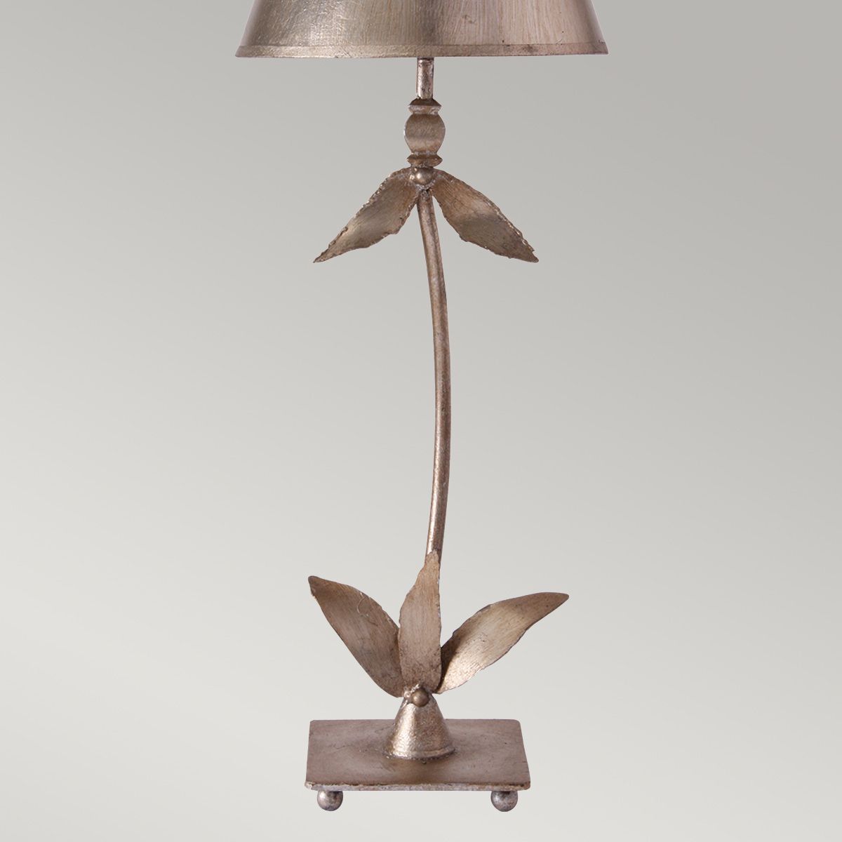 Tischlampe Red Bell mit 1 Licht, Blattsilber mit silbernem Schirm - Elsteadlighting - FB - REDBELL - TL - SV
