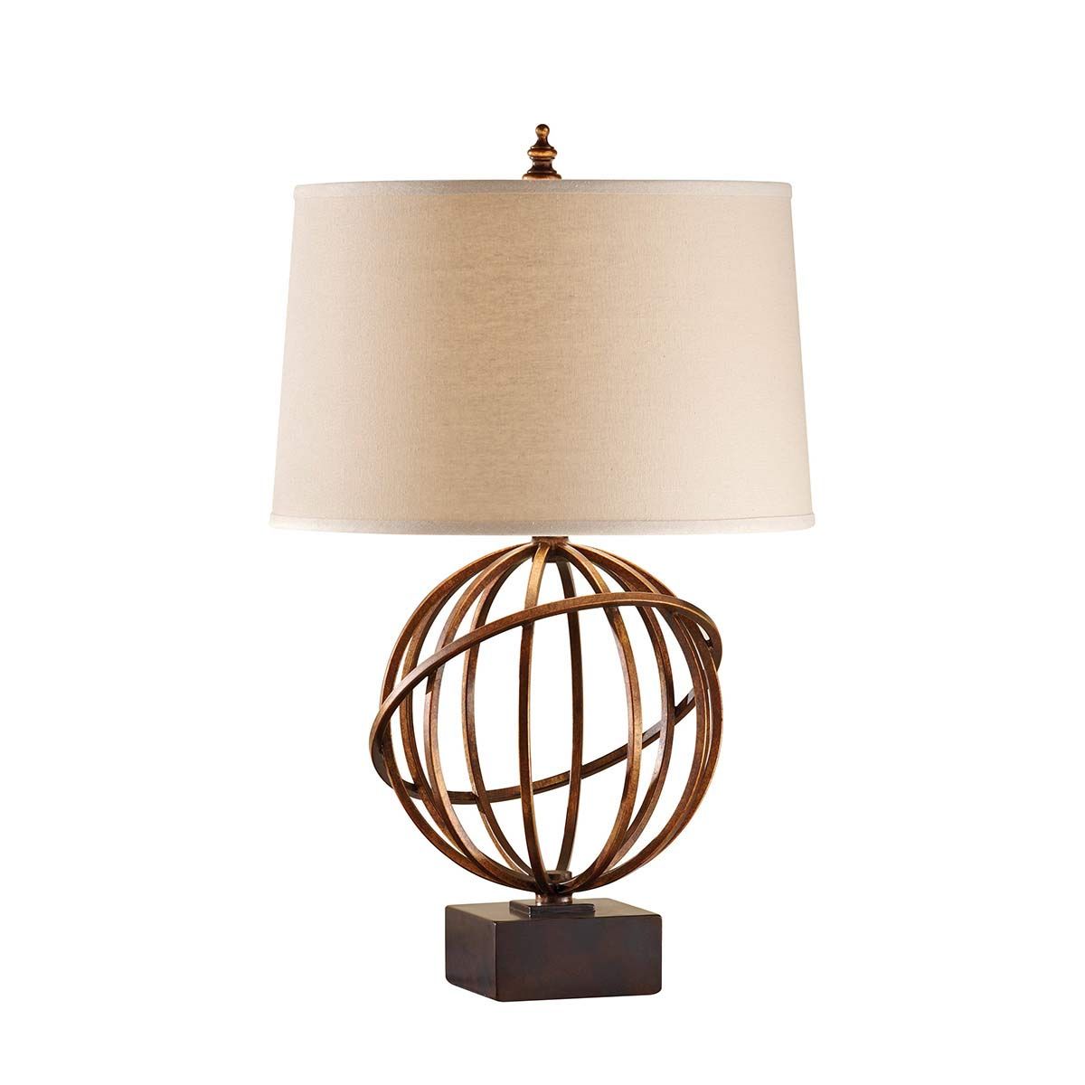 Tischlampe Spencer 1 - flammig - Firenze - Gold mit dunkelbraunem Schirm - Elsteadlighting - FE - SPENCER - TL