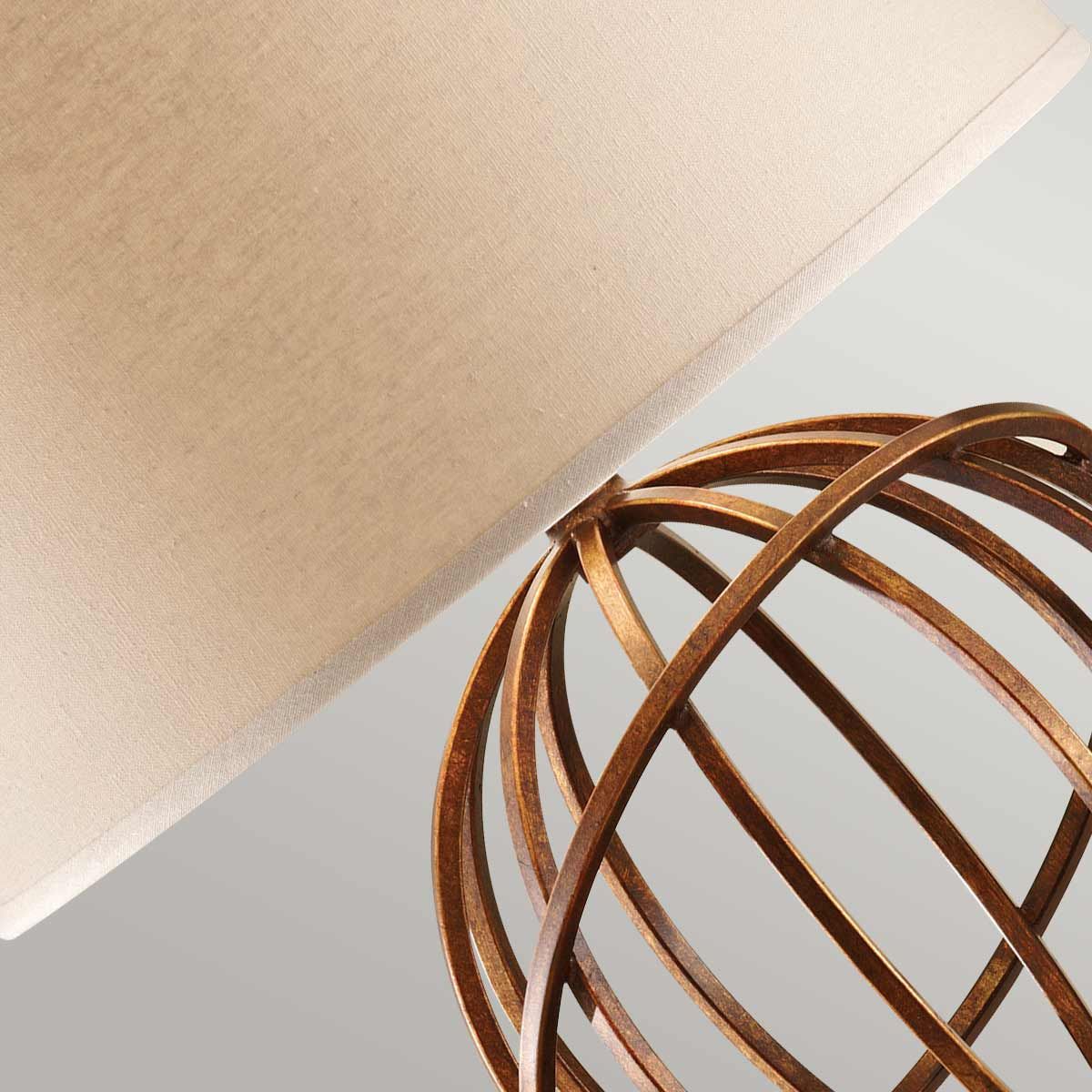 Tischlampe Spencer 1 - flammig - Firenze - Gold mit dunkelbraunem Schirm - Elsteadlighting - FE - SPENCER - TL