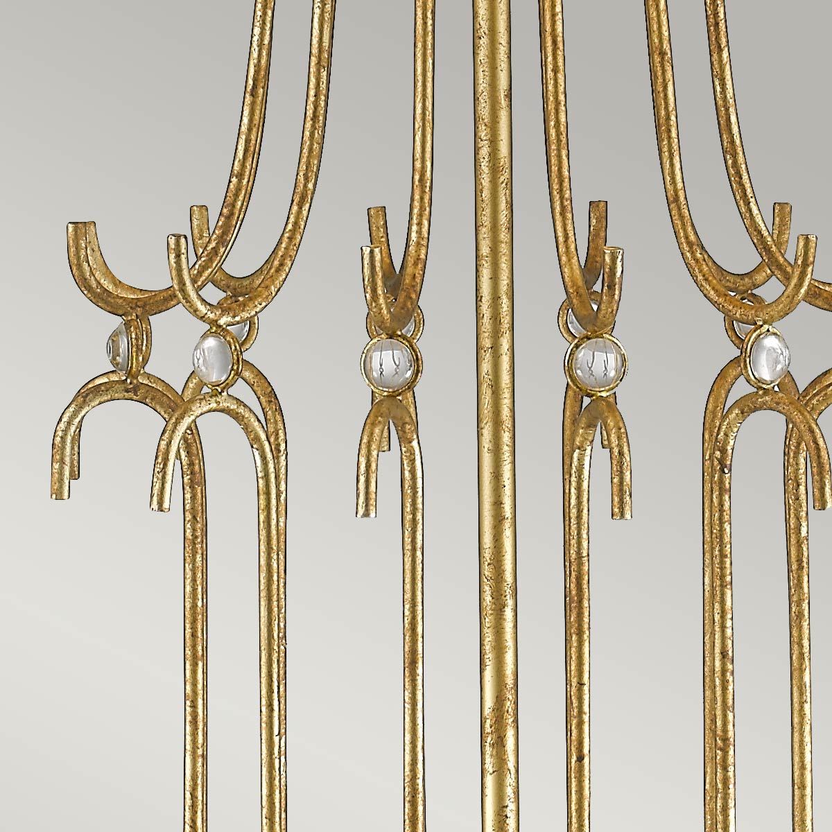 Tischlampe Stella mit 1 Flamme, Antik - Gold mit cremefarbenem Schirm - Elsteadlighting - GN - STELLA - TL - GD