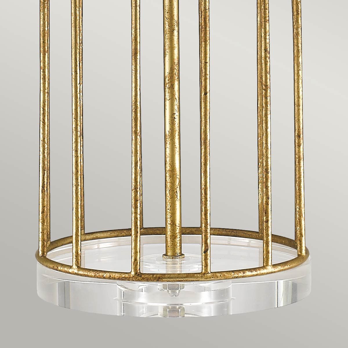 Tischlampe Stella mit 1 Flamme, Antik - Gold mit cremefarbenem Schirm - Elsteadlighting - GN - STELLA - TL - GD