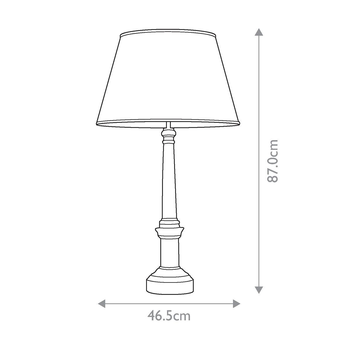 Tischlampe „Strasbourg“ mit 1 Flamme und hohem Empire-Schirm – Schwarz und Gold mit Elfenbein mit Schirm in Schwarz und Gold - Elsteadlighting - leuchtengrosshandel24