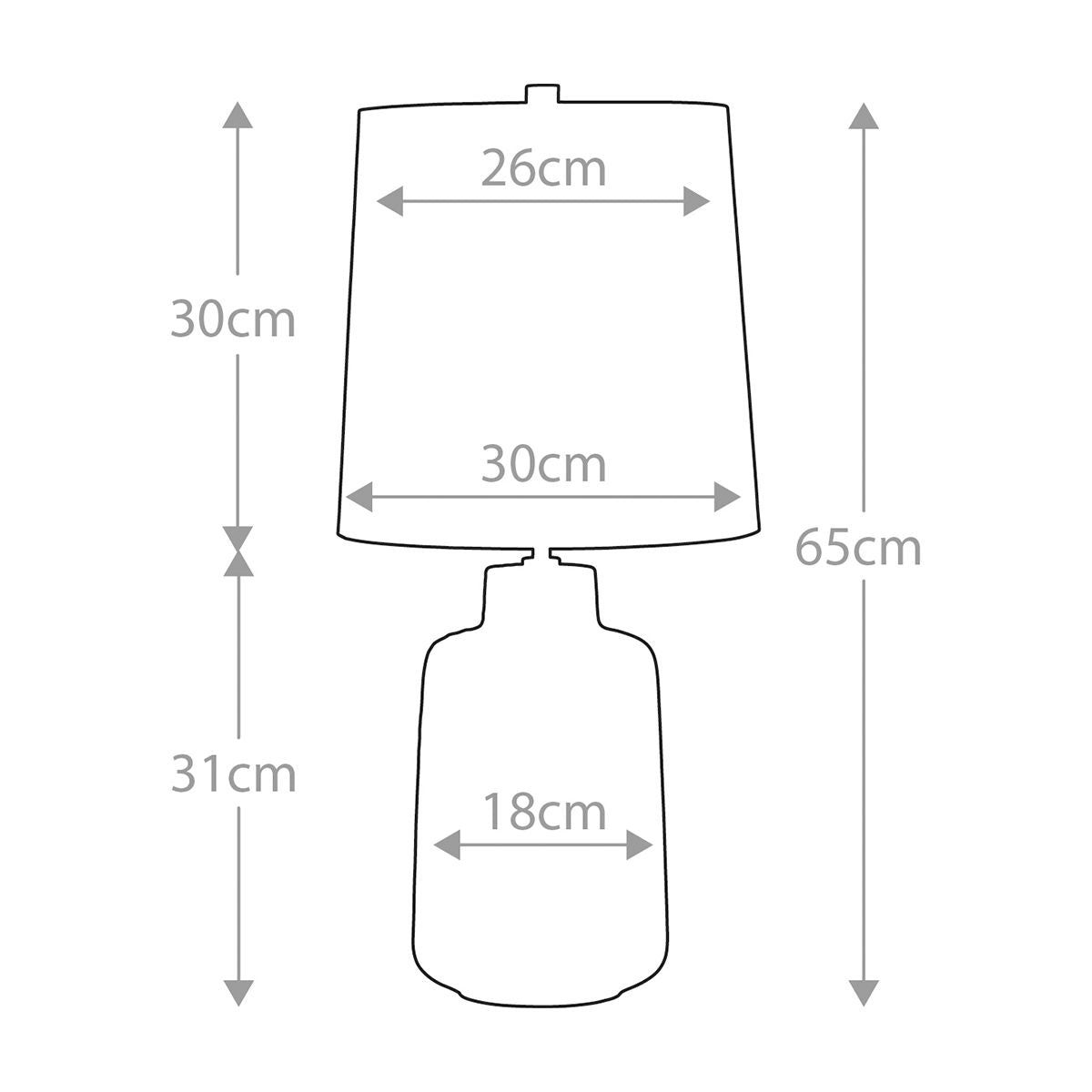 Tischlampe Woolwich mit 1 Flamme – strukturierter Graphit, weiße Glasur und silberner Schirm. - Elsteadlighting - WOOLWICH - TL