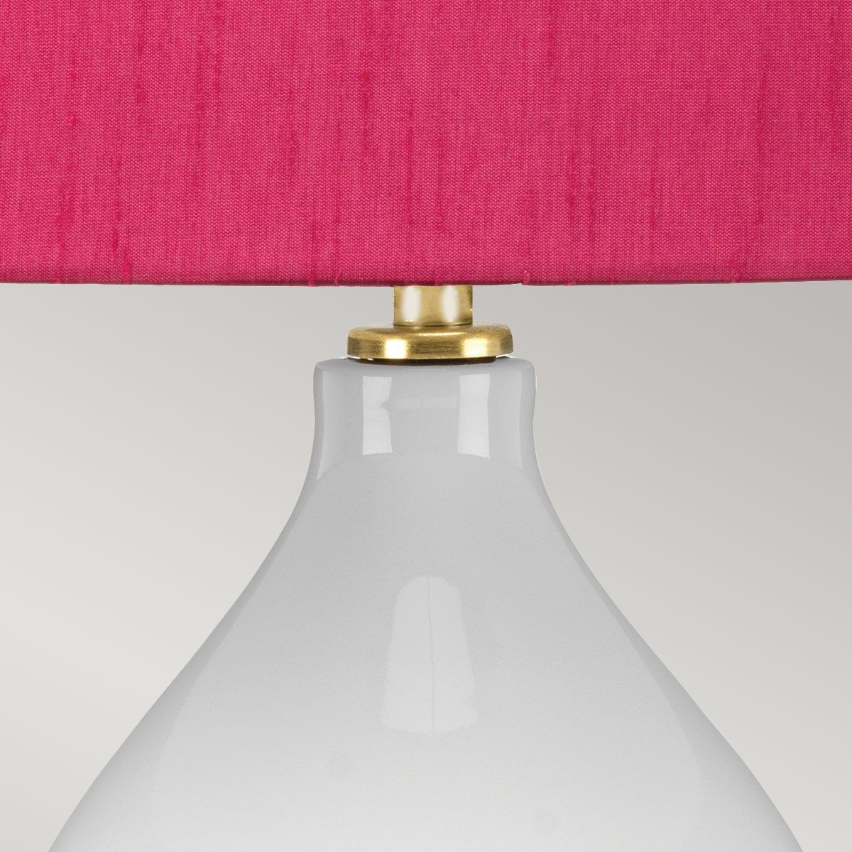 Tischleuchte Isla 1 Light - Messing gealtert, Weiß, Rosa mit Lampenschirm in Cranberry-Pink - Elsteadlighting - leuchtengrosshandel24