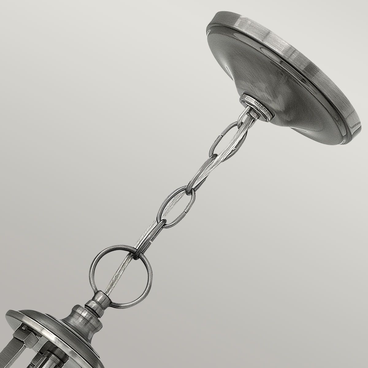 Truman Kronleuchter mit 3 Lichtern, Antik-Nickel - Elsteadlighting - leuchtengrosshandel24