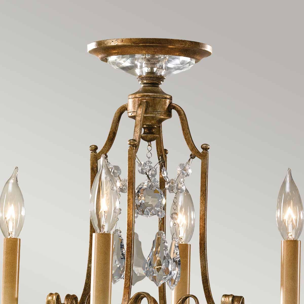 Valentina Kronleuchter mit 4 Lichtern - Oxidierte Bronze - Elsteadlighting - FE - VALENTINA4