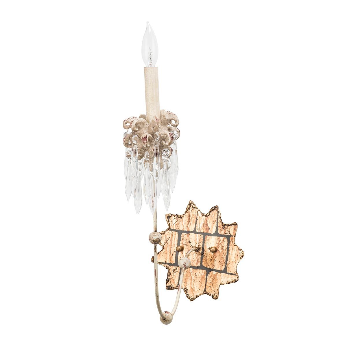 Venezianische 1 - flammige Wandleuchte - Beige Patina & Gold - Elsteadlighting - FB - VENETIAN - W1