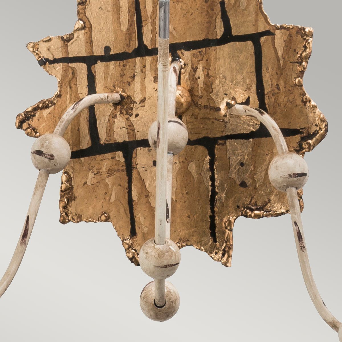 Venezianische 3 - flammige Wandleuchte - Beige Patina & Gold - Elsteadlighting - FB - VENETIAN - W3