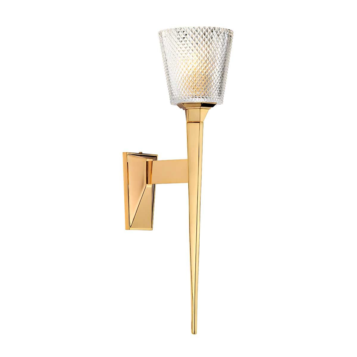 Verity 1 - flammige Wandleuchte - Poliertes Gold - Elsteadlighting - BATH - VERITY - PG