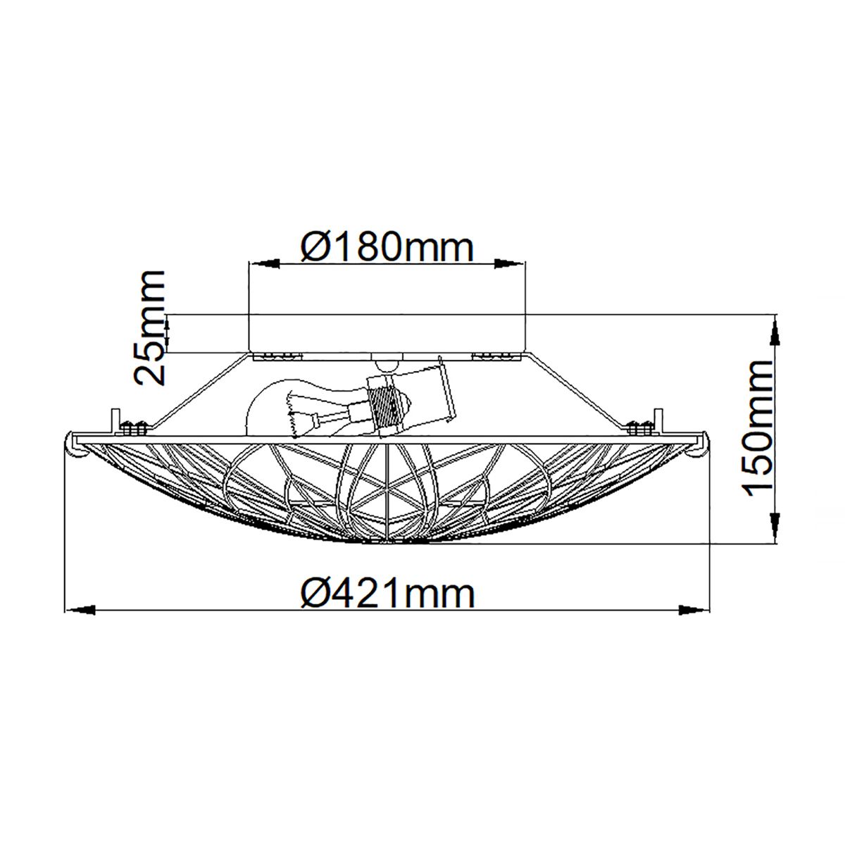 Victory 2 - flammige Deckenleuchte, halbbündig - Valiant Bronze - Elsteadlighting - QZ - VICTORY - SF