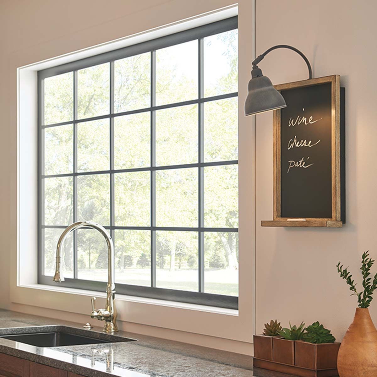 Wandleuchte Chalkboard 1-flammig - Verwittertes Zink - Elsteadlighting - leuchtengrosshandel24