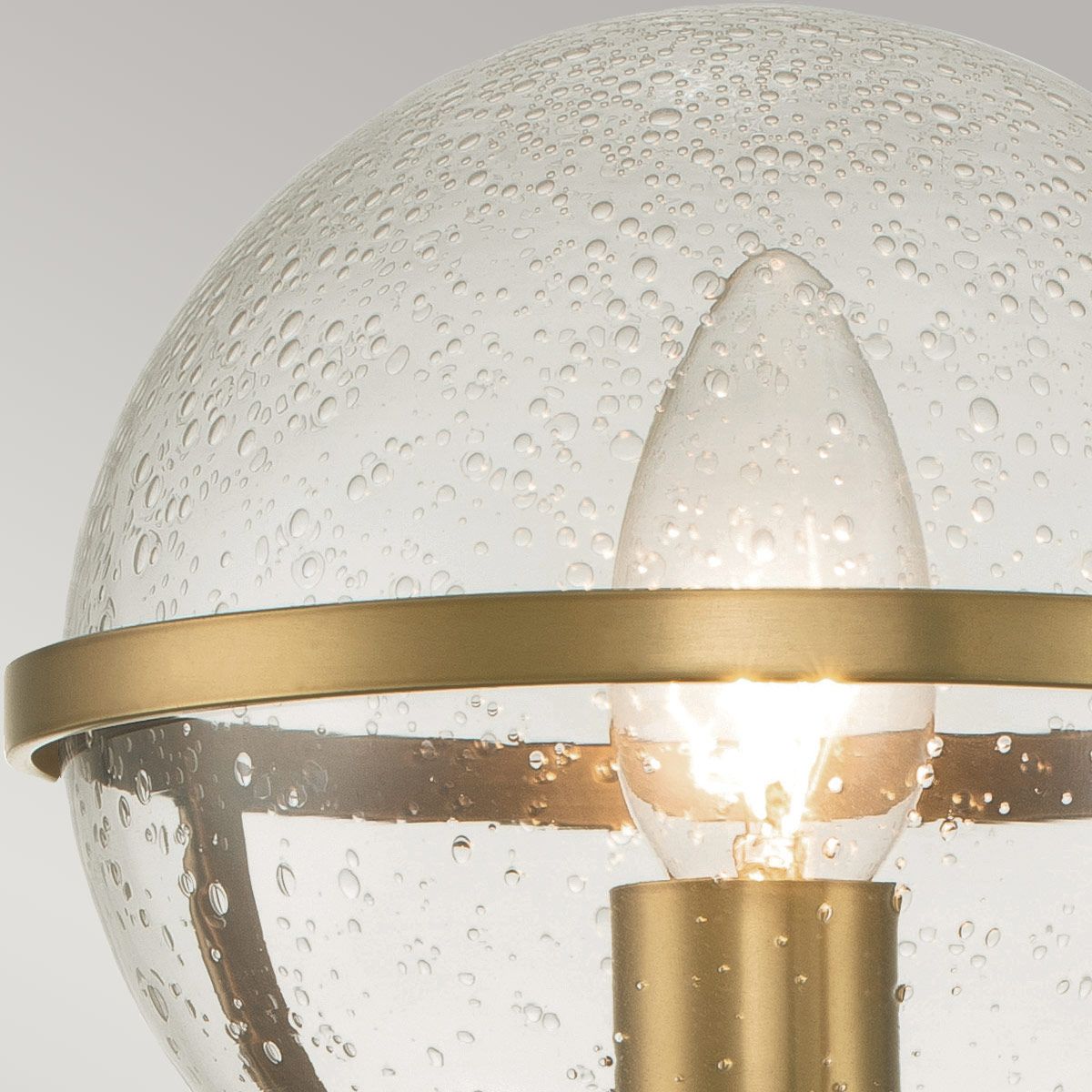 Wandleuchte Hollis 1-flammig - Heritage Messing, Stahl, klares Saatglas - Elsteadlighting - leuchtengrosshandel24
