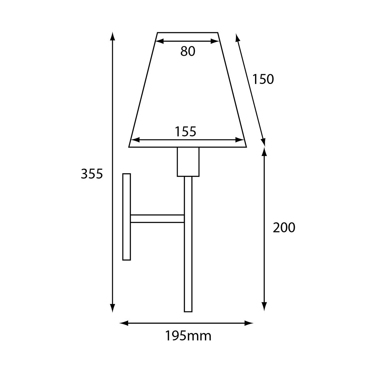 Wandleuchte Lucerne 1-flammig, gebürstetes Nickel, grauer Schirm - Elsteadlighting - leuchtengrosshandel24