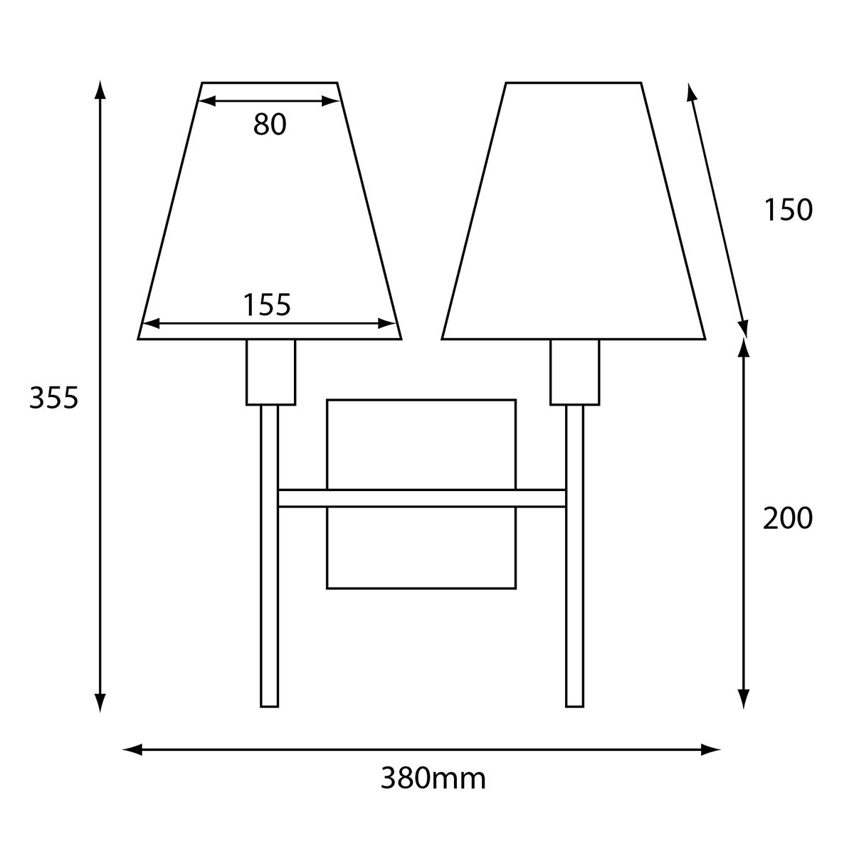Wandleuchte Lucerne mit 2 Lichtern, gebürstetes Nickel, graue Schirme - Elsteadlighting - leuchtengrosshandel24