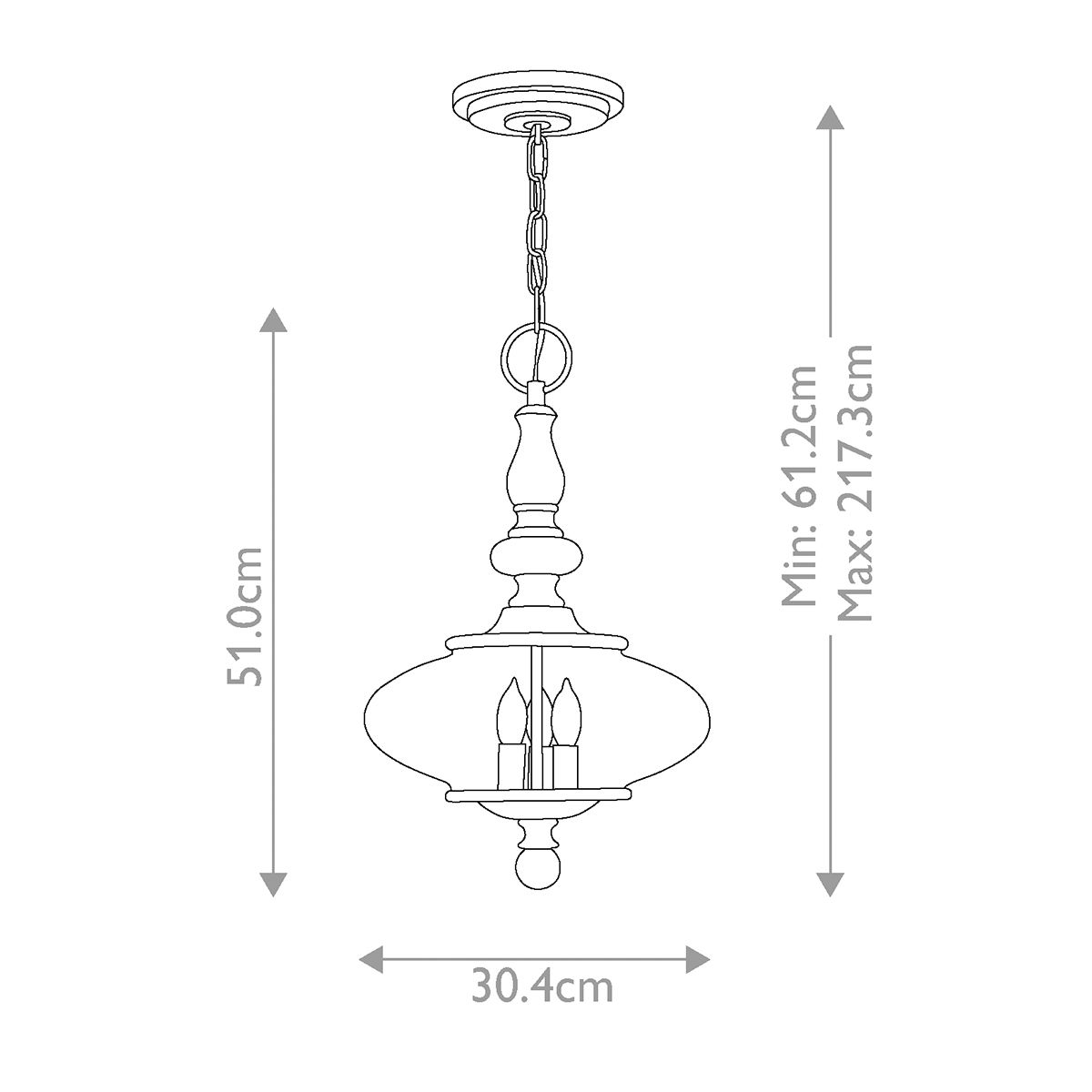 Wexley Pendelleuchte mit 3 Lichtern - Heritage Messing - Elsteadlighting - HK - WEXLEY - 3P - HB