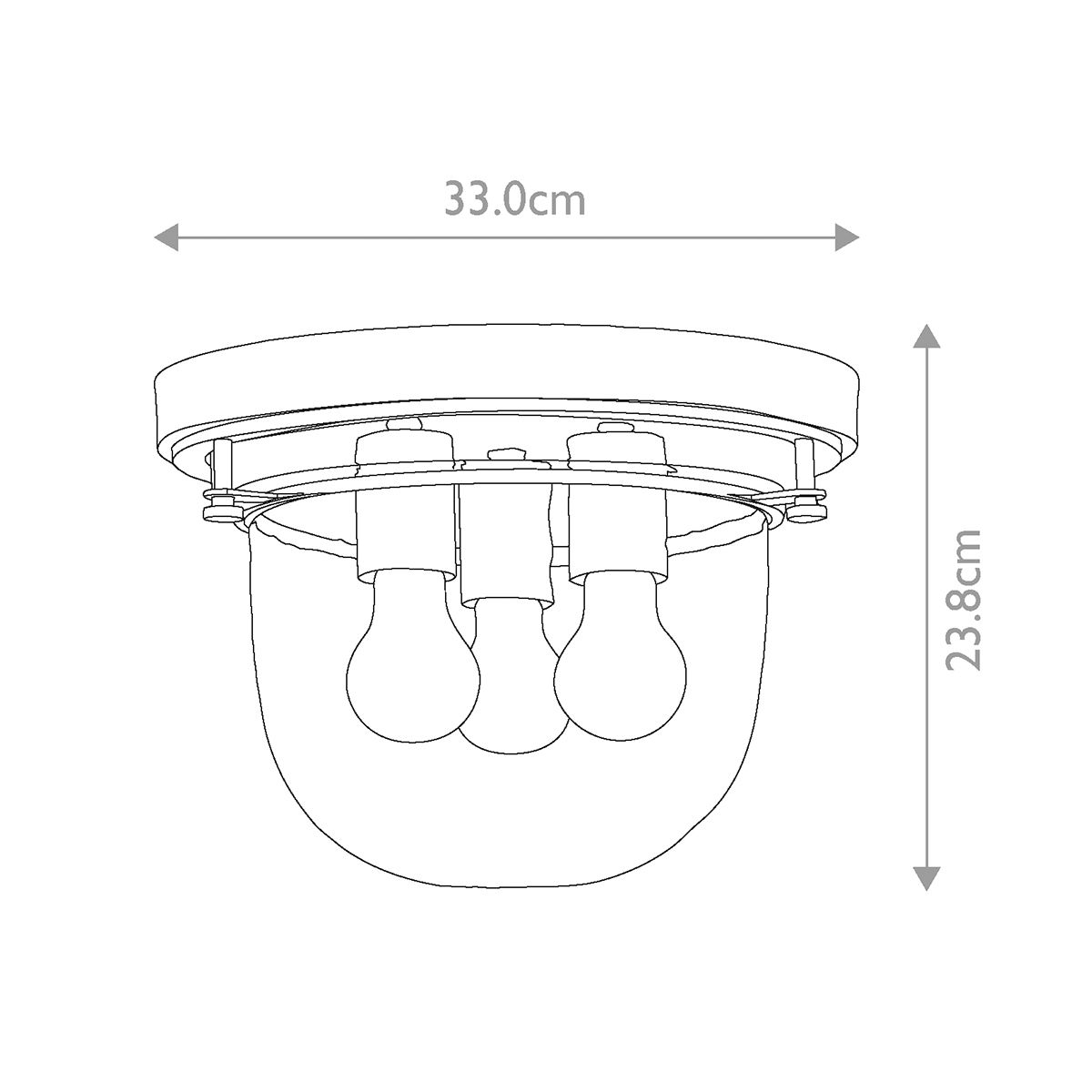 Whistling 3 - flammige Deckenleuchte - Chrom poliert - Elsteadlighting - QZ - WHISTLING - F - PC