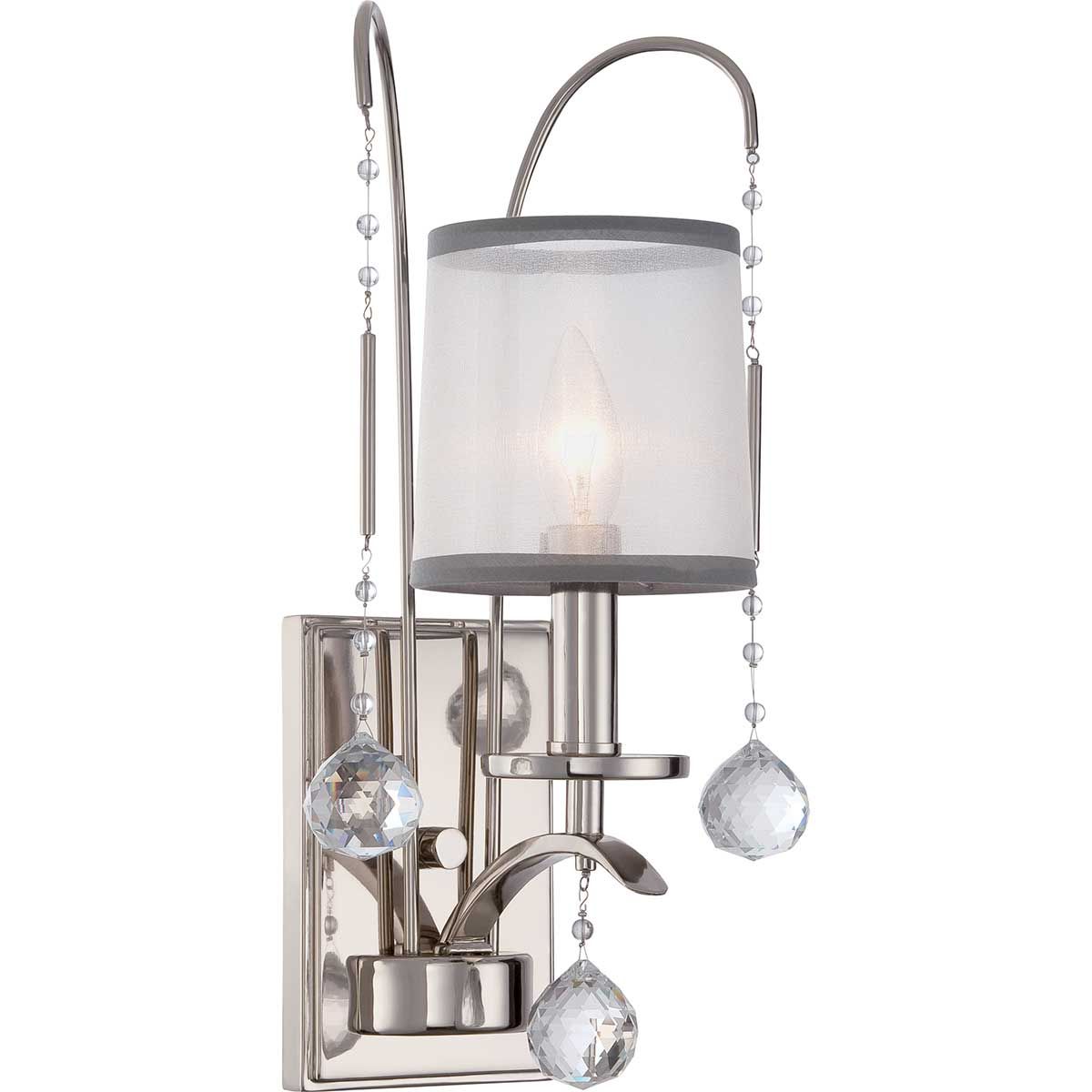 Whitney 1 - flammige Wandleuchte - Imperiales Silber - Elsteadlighting - QZ - WHITNEY1