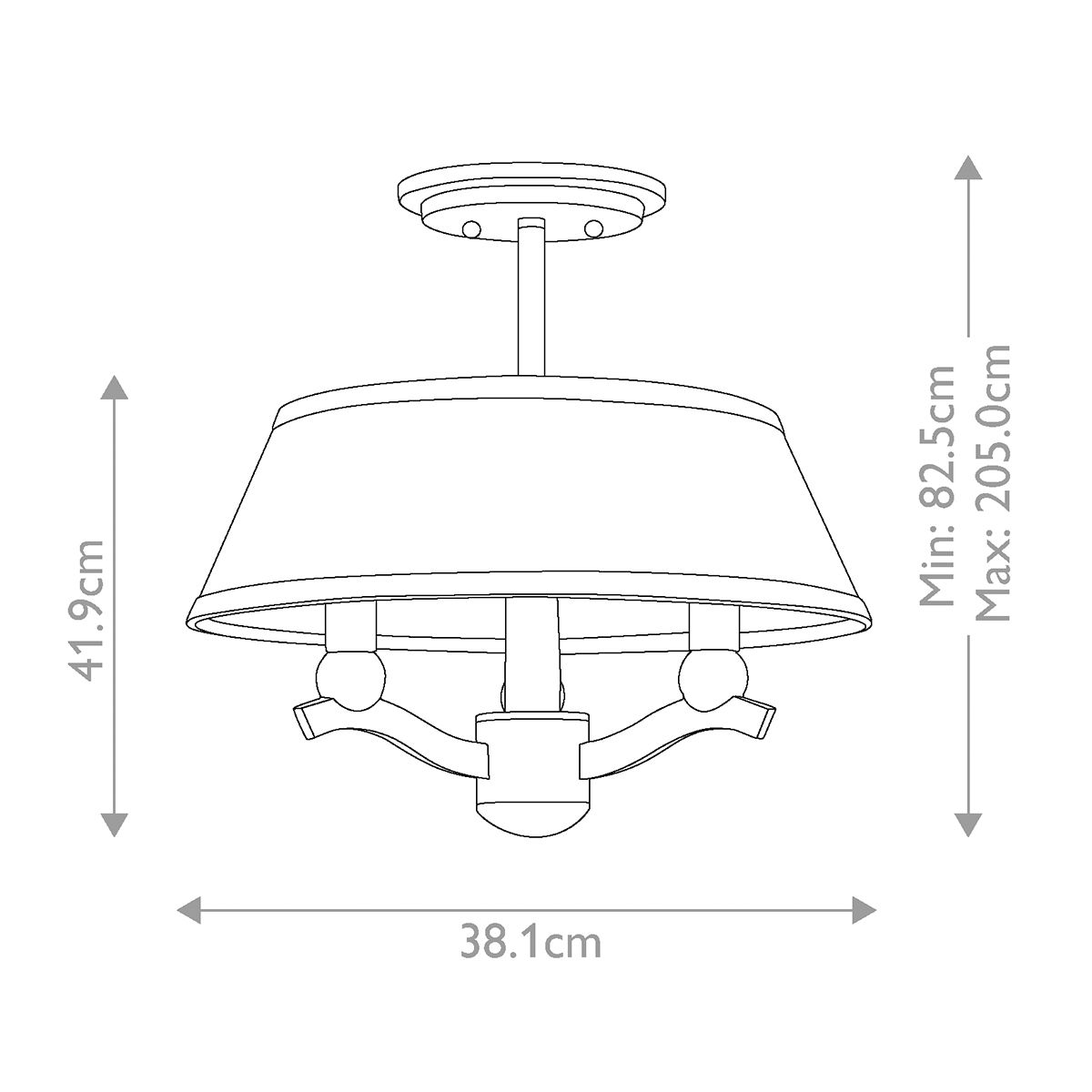 Whitney Pendelleuchte mit 3 Leuchten und Doppelmontage, halbbündig, gebürstetes Nickel - Elsteadlighting - HK - WHITNEY - P