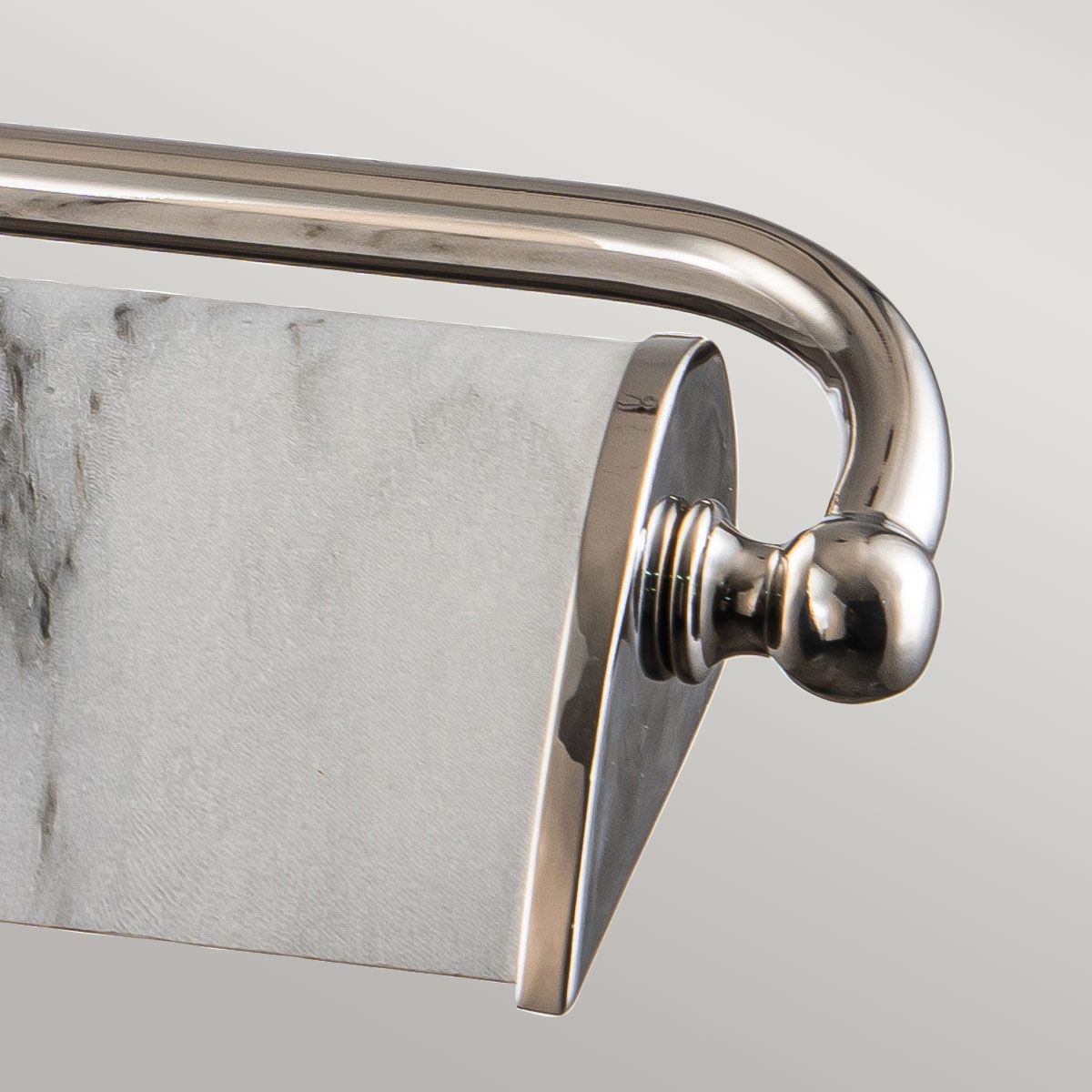 Winchfield 4lt Große Bilderleuchte - Poliertes Nickel & Weißer Marmoreffekt - Elsteadlighting - WINCHFIELD - PLL - PN - WM