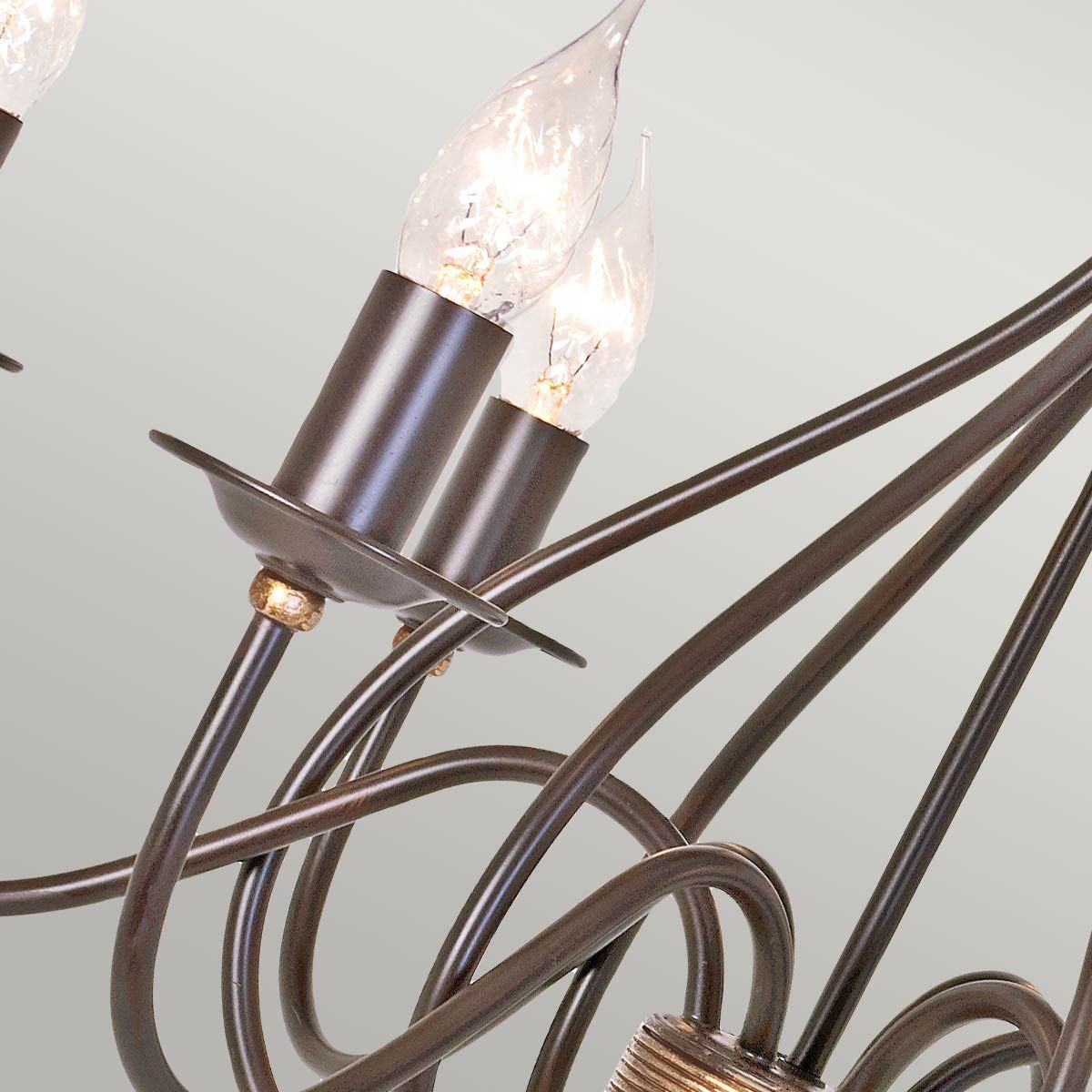 Windermere Kronleuchter mit 6 Lichtern, Rost/Gold - Elsteadlighting - WM6