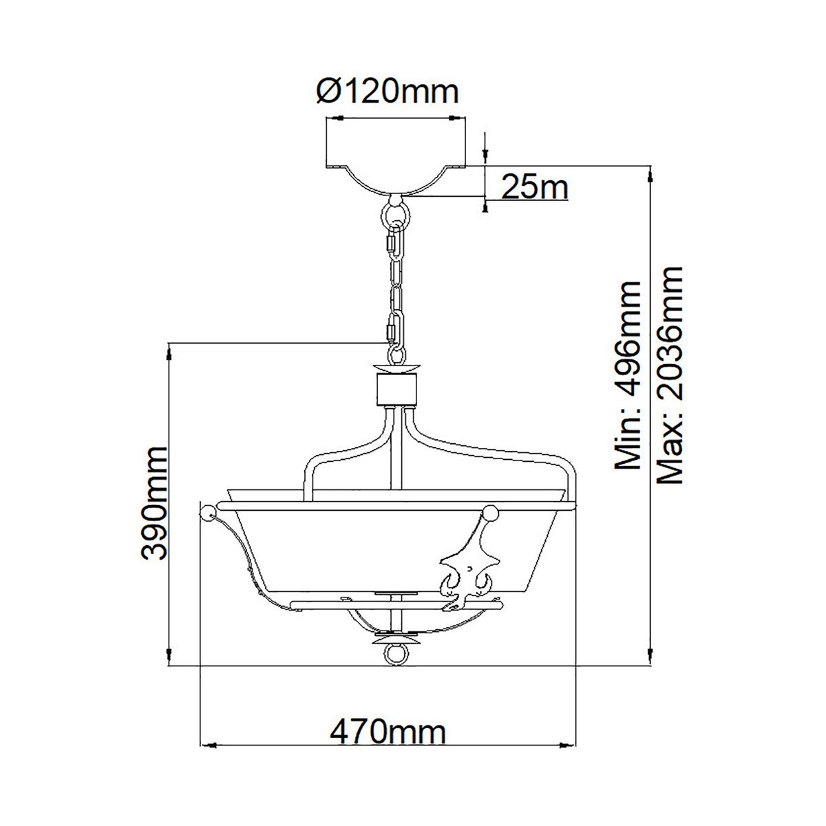 Windsor 3 - flammige Halbdeckenleuchte - Graphit - Elsteadlighting - WINDSOR - SF - GR