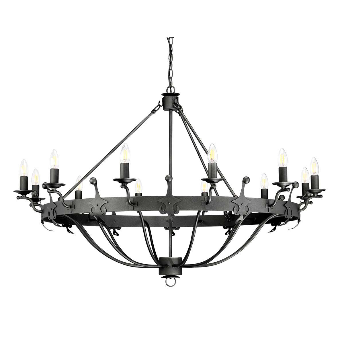 Windsor Kronleuchter mit 12 Lichtern - Graphit - Elsteadlighting - WINDSOR12 - GR