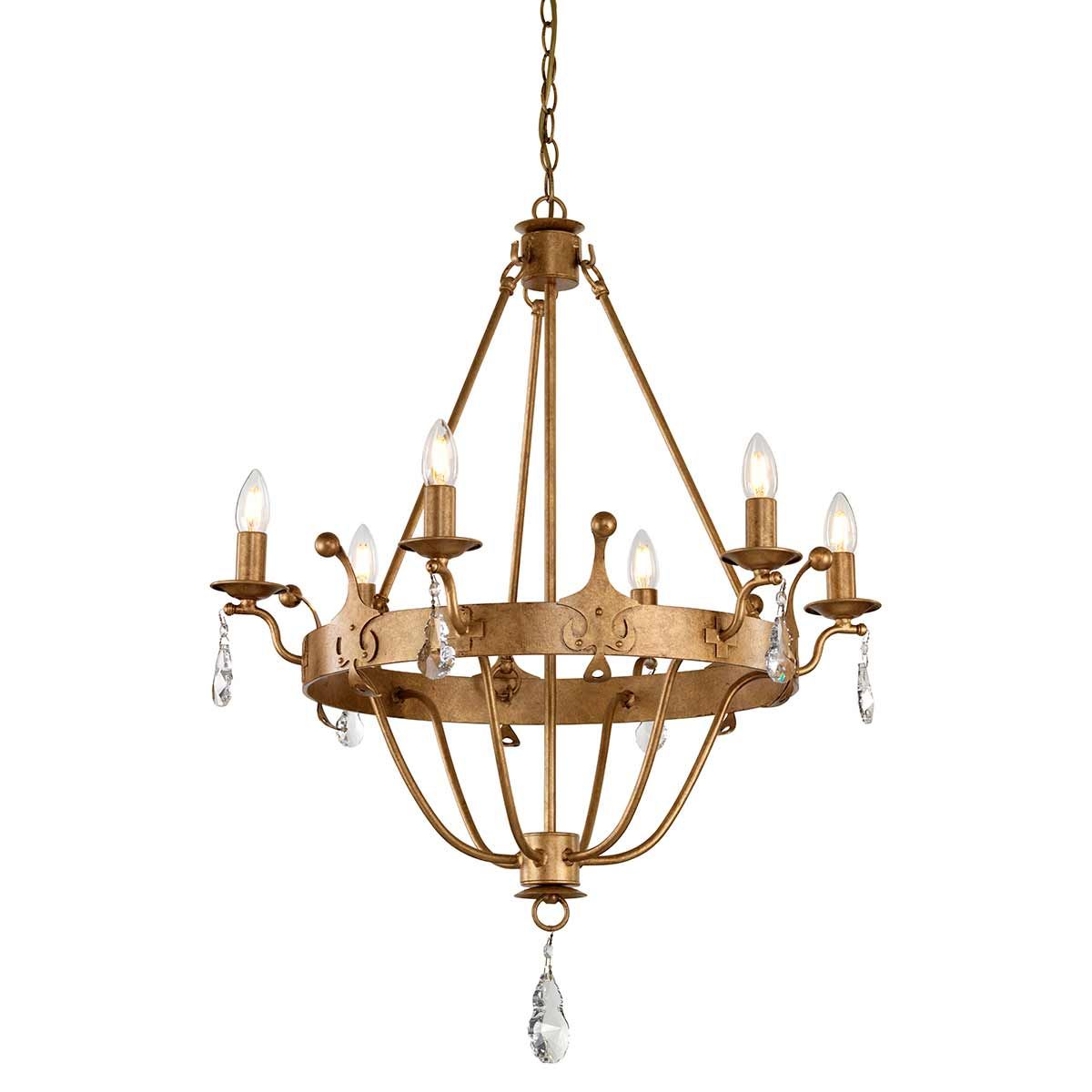 Windsor Kronleuchter mit 6 Lichtern, Goldpatina - Elsteadlighting - WINDSOR6 - GOLD