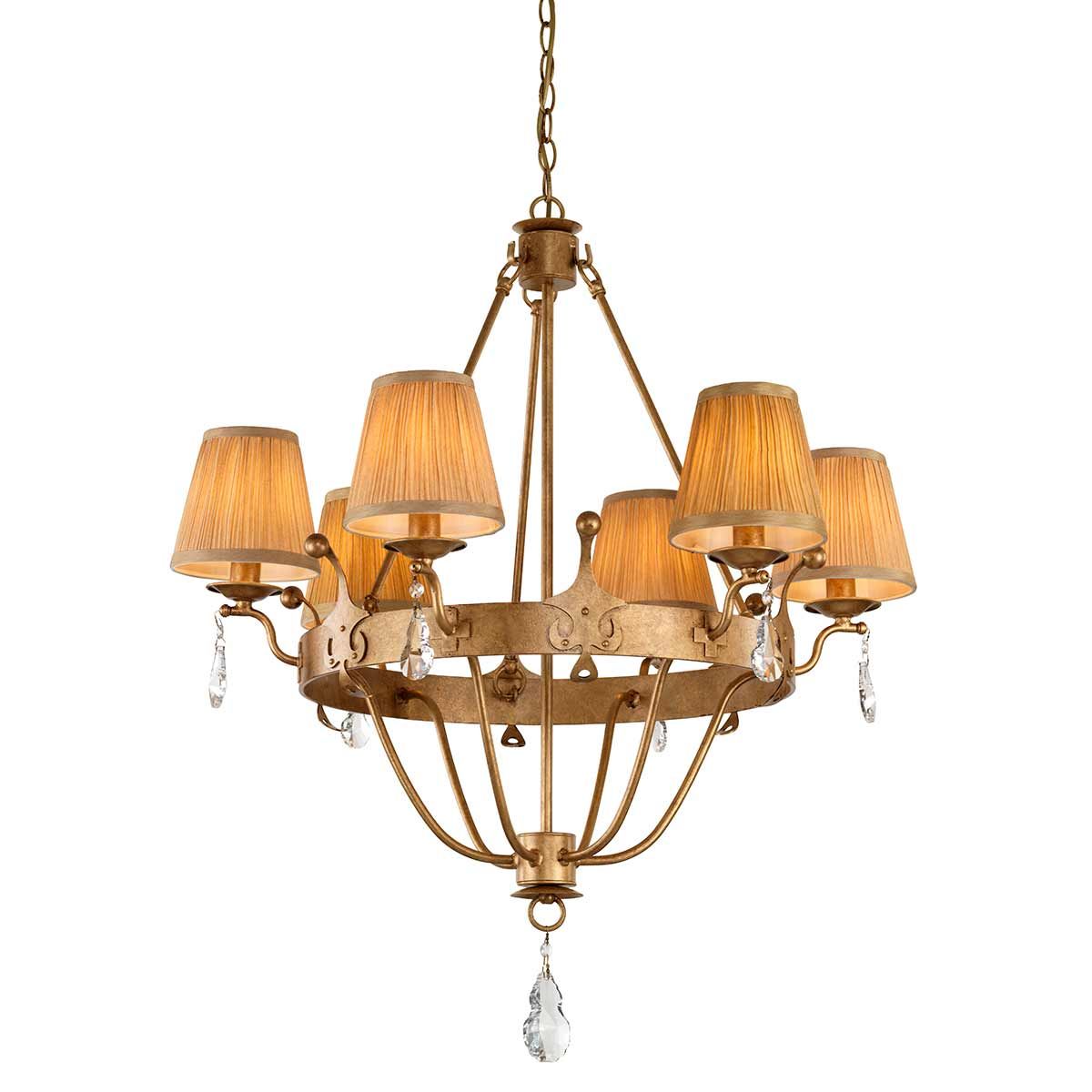 Windsor Kronleuchter mit 6 Lichtern, Goldpatina - Elsteadlighting - WINDSOR6 - GOLD