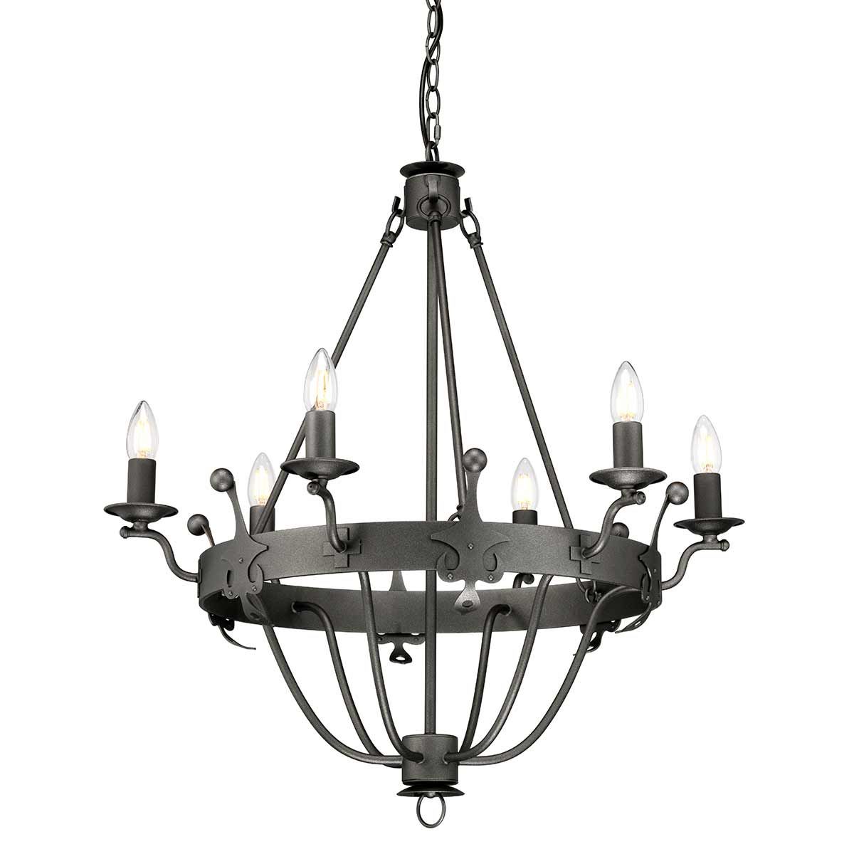 Windsor Kronleuchter mit 6 Lichtern - Graphit - Elsteadlighting - WINDSOR6 - GR
