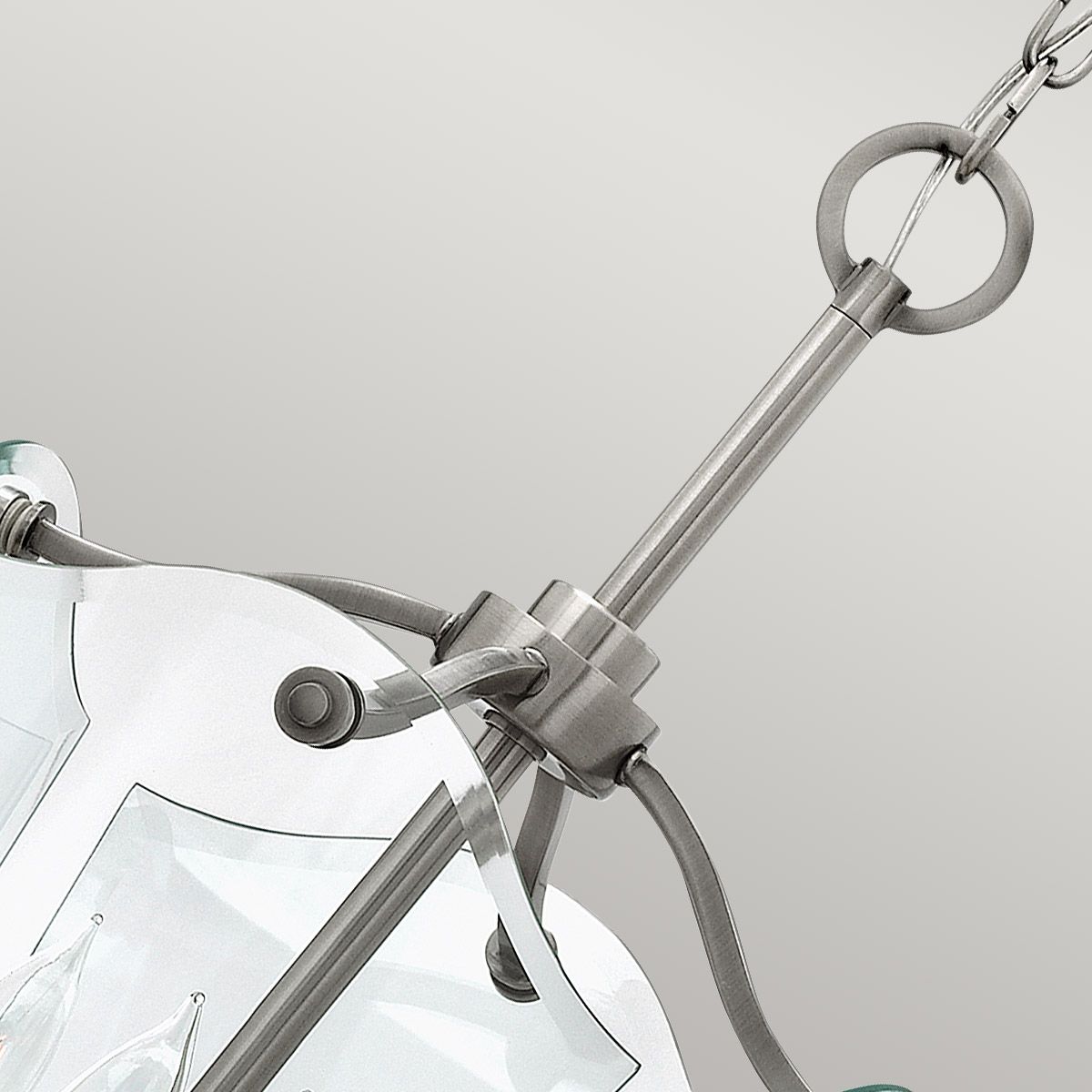 Wingate 4 - flammige Pendelleuchte, klein, Antik - Nickel poliert - Elsteadlighting - HK - WINGATE - P - S