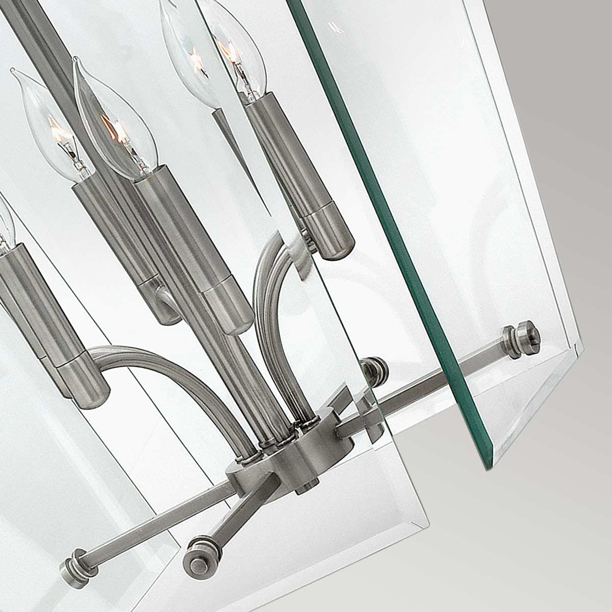 Wingate Pendelleuchte, 6 Lichter, groß, Antik - Nickel poliert - Elsteadlighting - HK - WINGATE - P - L