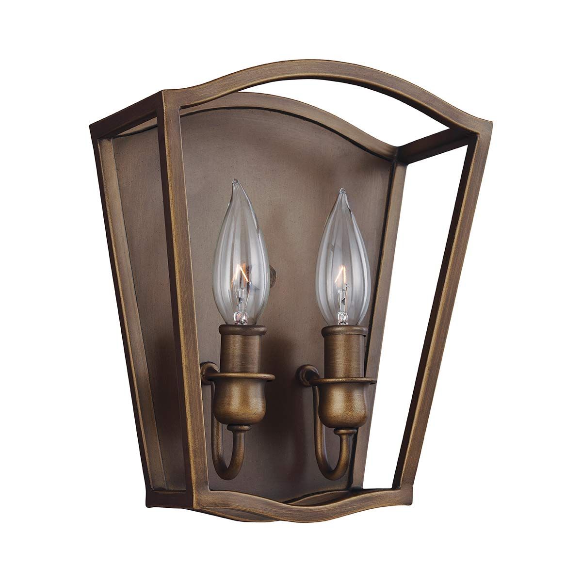 Yarmouth 2 - flammige Wandleuchte - Gealtertes Messing lackiert - Elsteadlighting - FE - YARMOUTH - 2W