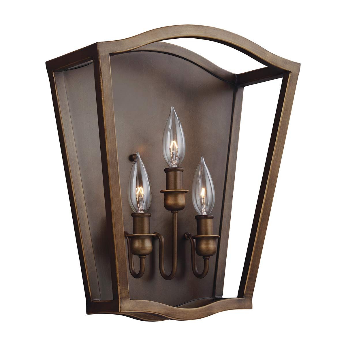 Yarmouth 3 - flammige Wandleuchte - Gealtertes Messing lackiert - Elsteadlighting - FE - YARMOUTH - 3W