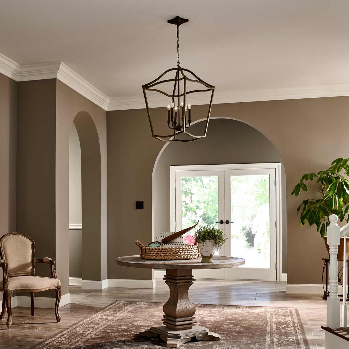 Yarmouth Pendelleuchte mit 6 Lichtern, lackiertes gealtertes Messing - Elsteadlighting - FE - YARMOUTH - 6P