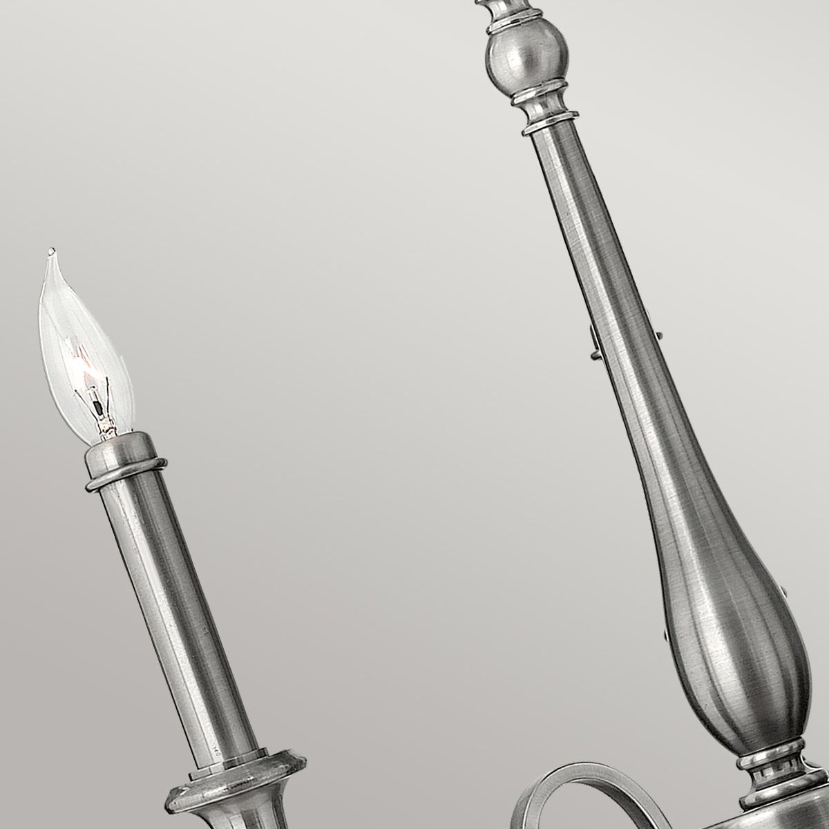 Yorktown Kronleuchter mit 3 Lichtern, Antik - Nickel - Elsteadlighting - HK - YORKTOWN3