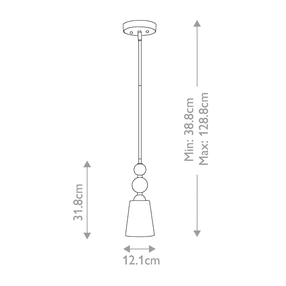 Zelda 1 - flammige Mini - Pendelleuchte - Vintage - Messing - Elsteadlighting - HK - ZELDA - P - A - VS