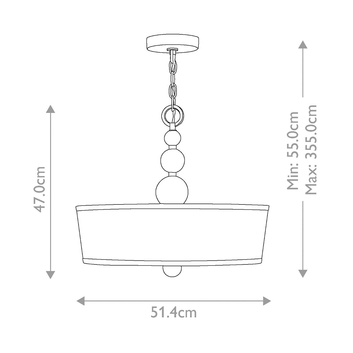 Zelda 3 - flammige Pendelleuchte - Poliertes Nickel - Elsteadlighting - HK - ZELDA - P - B - PN