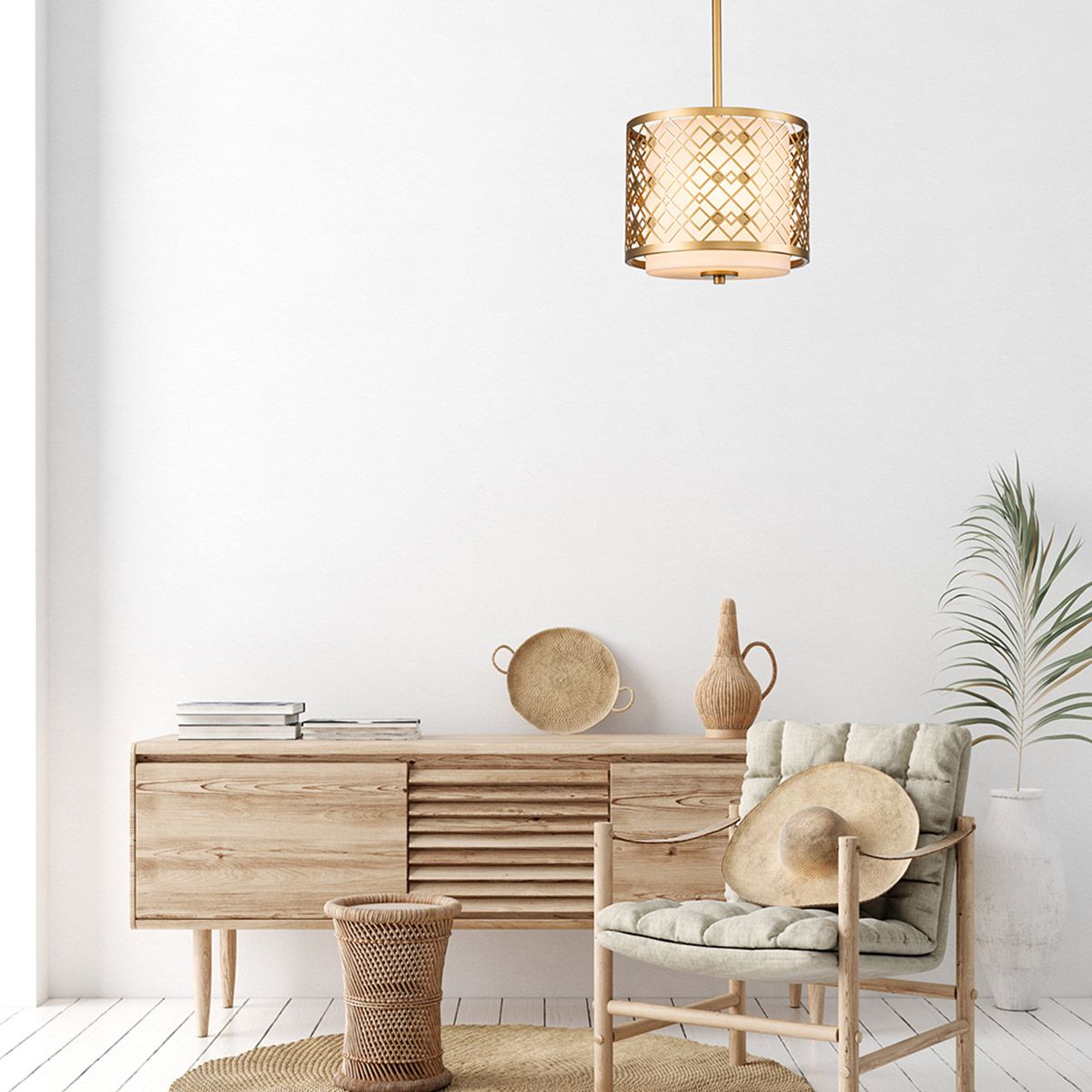 Ziggy 1lt kleine Pendelleuchte - Lackiertes Gold - Elsteadlighting - ZIGGY - 1P - S - LG