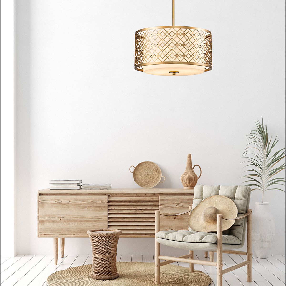 Ziggy 2lt Medium Pendelleuchte - Lackiertes Gold - Elsteadlighting - ZIGGY - 2P - M - LG