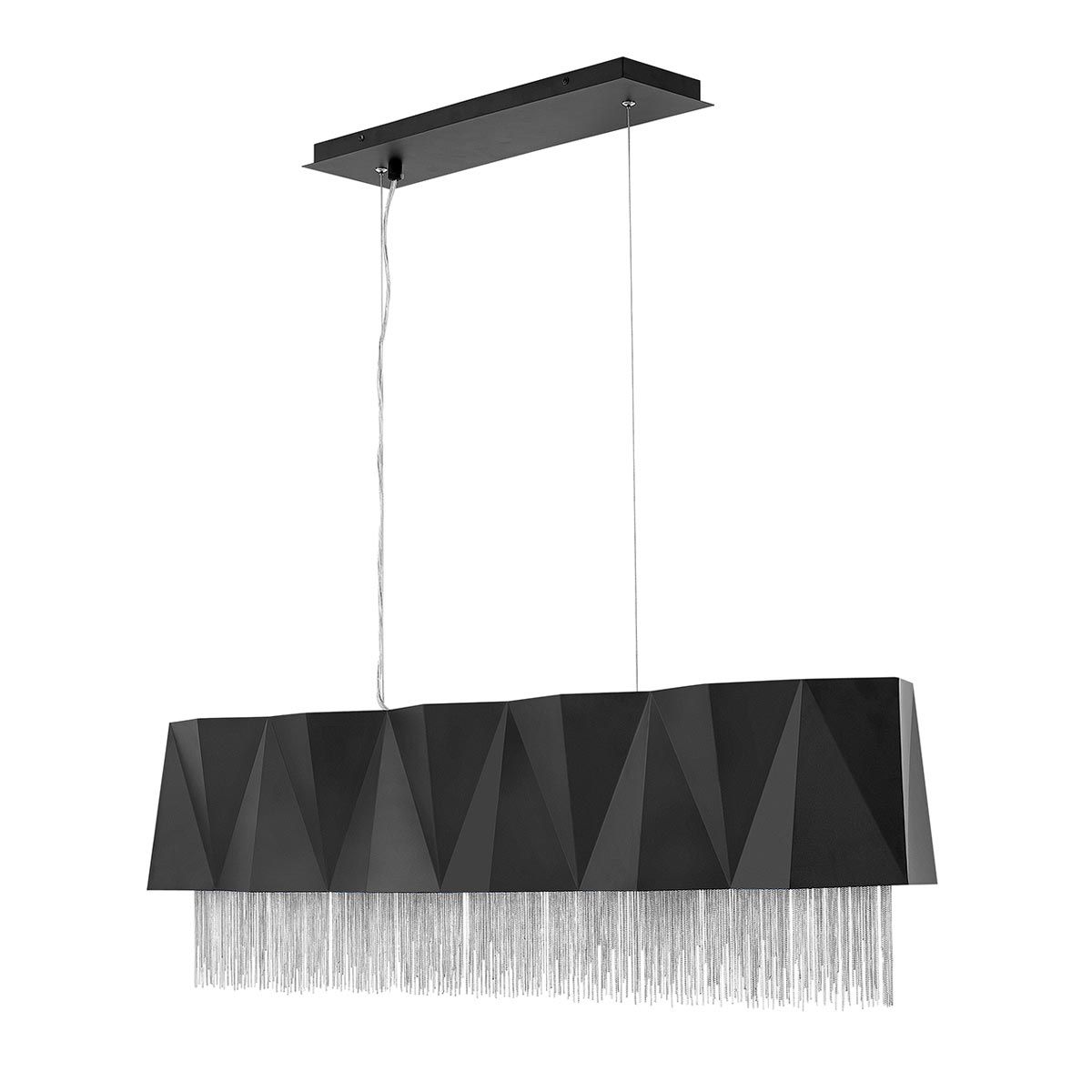 Zuma 6 - flammige Pendelleuchte - Satinschwarz/Silber - Elsteadlighting - HK - ZUMA - ISLE - SBS