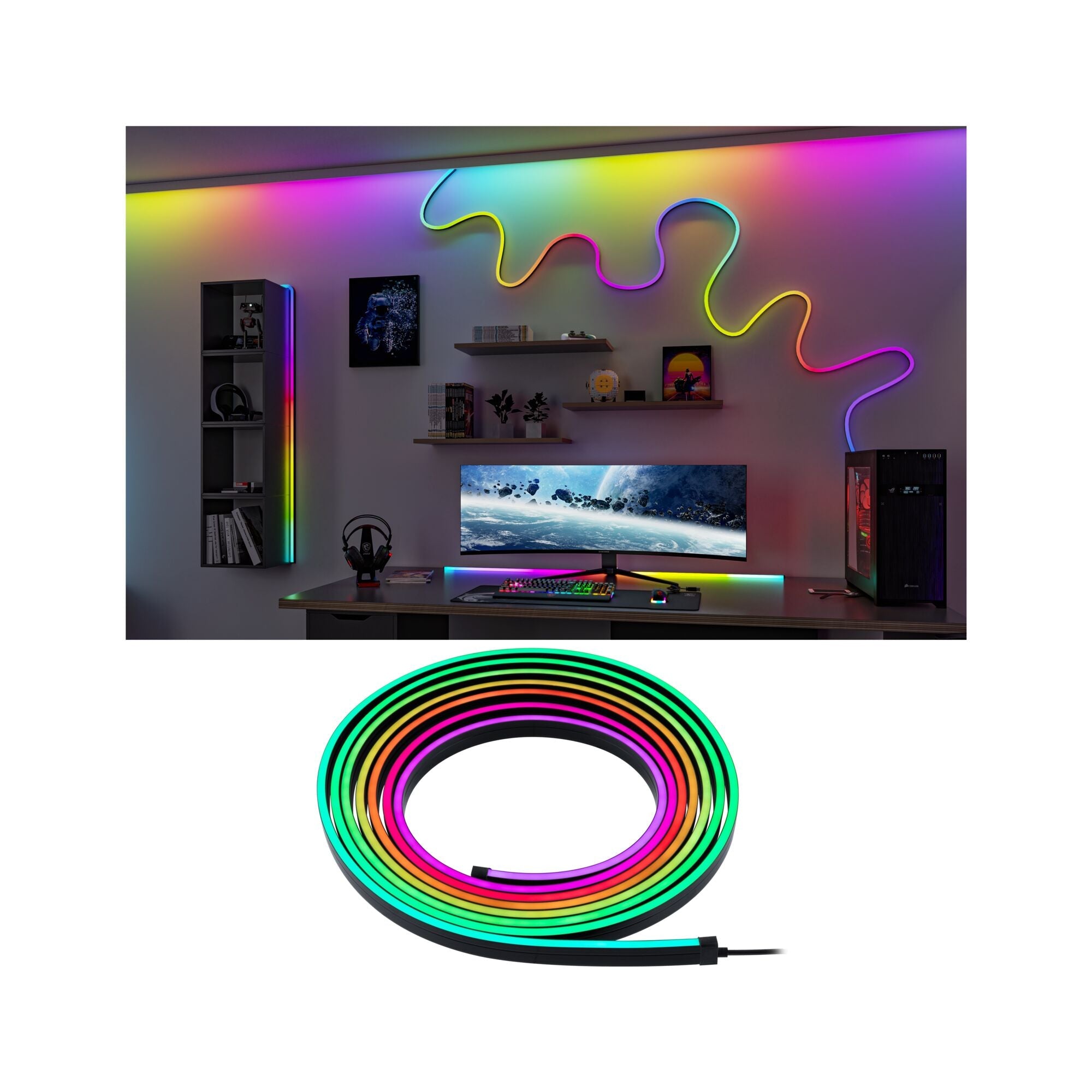 EntertainLED Black Neon 5m 12W 96 LEDs/m RGB+ 24VA - Paulmann - 79557