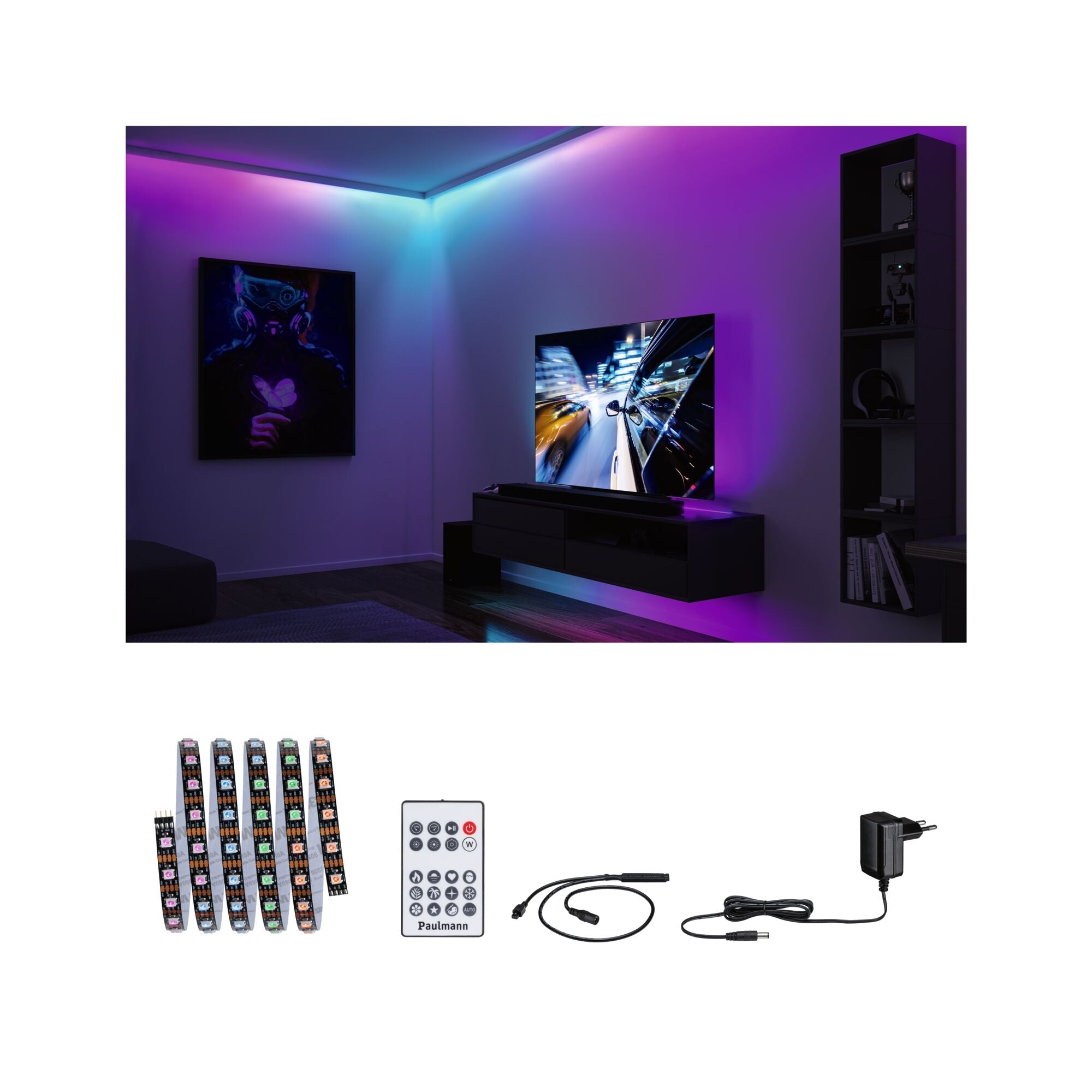 EntertainLED Dynamic RGB Komplettset 1,5m 3W 60 LEDs/m RGB+ 5VA - Paulmann - 78886