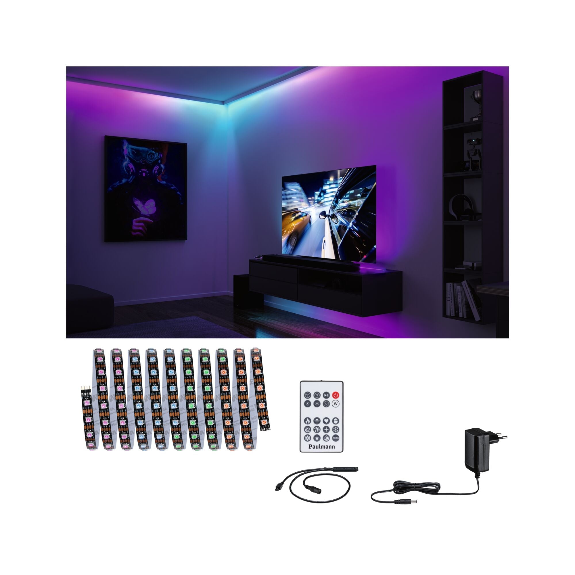EntertainLED Dynamic RGB Komplettset 3m 5W 60 LEDs/m RGB+ 10VA - Paulmann - 78887