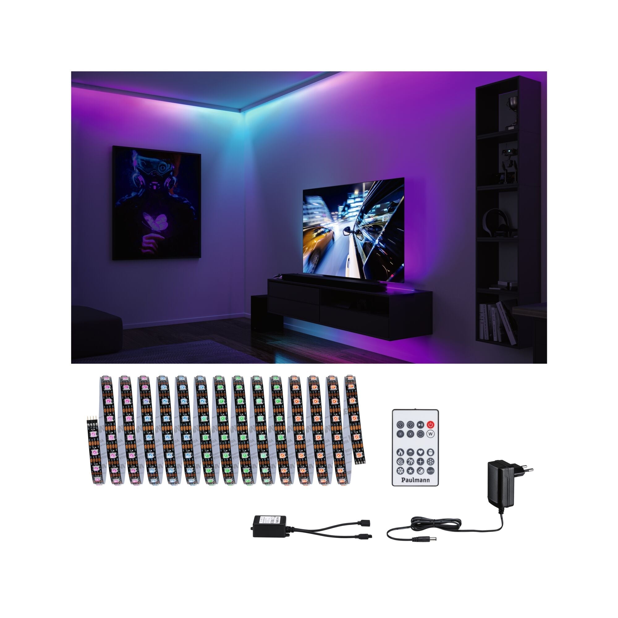 EntertainLED Dynamic RGB Komplettset 5m 10,5W 60 LEDs/m RGB+ 15VA - Paulmann - 78888